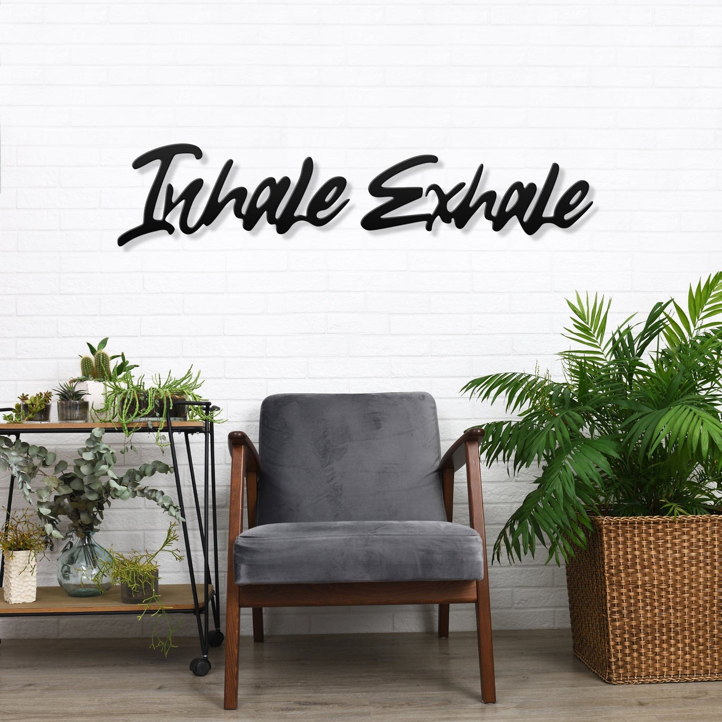 Inhale Exhale Metal Wall Art