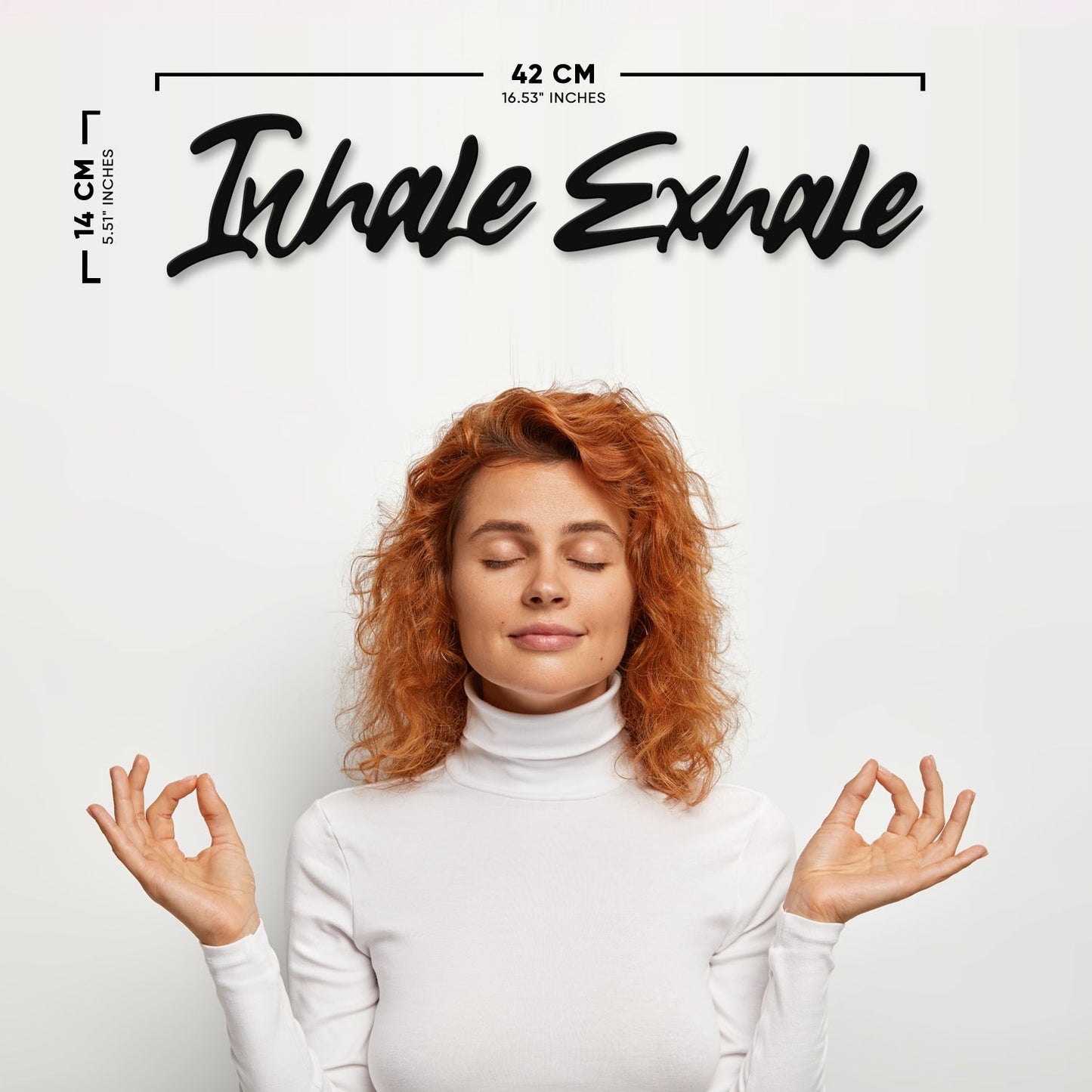 Inhale Exhale Metal Wall Art