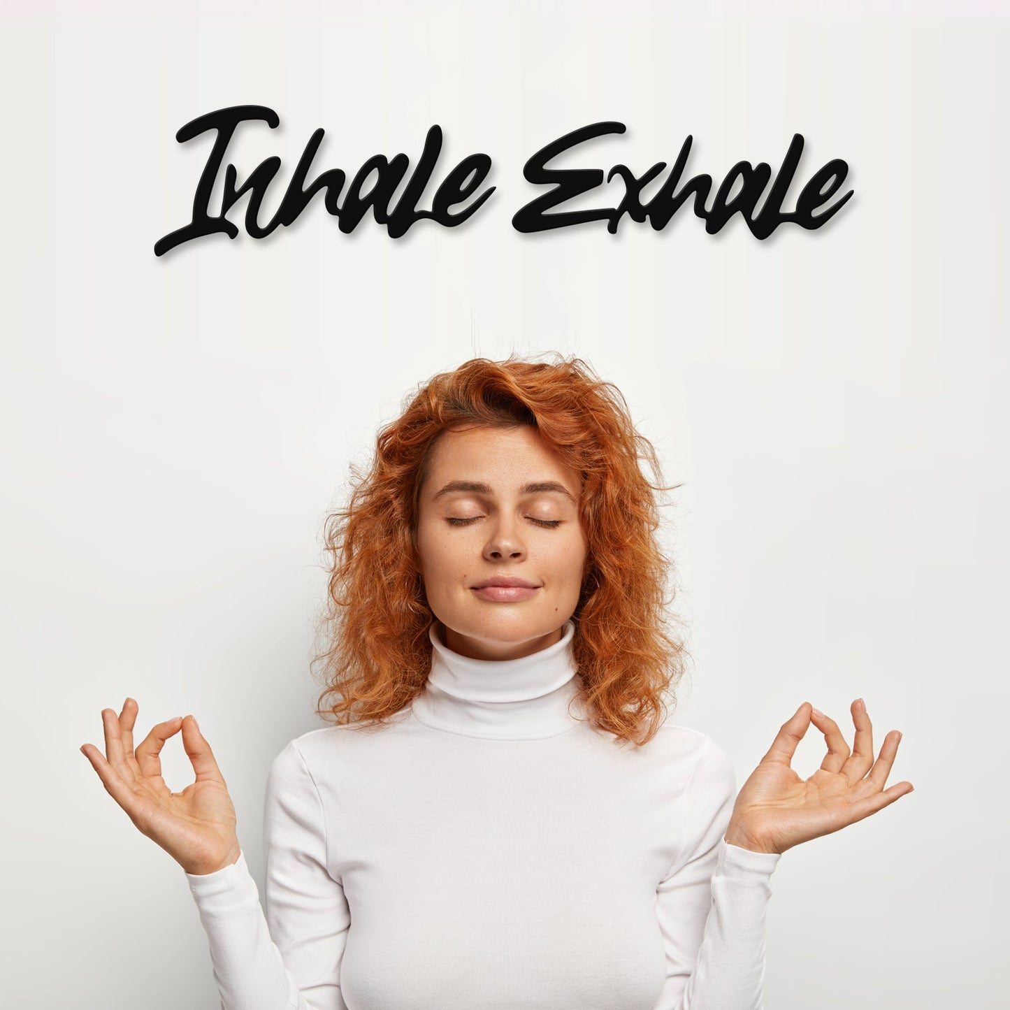 Inhale Exhale Metal Wall Art