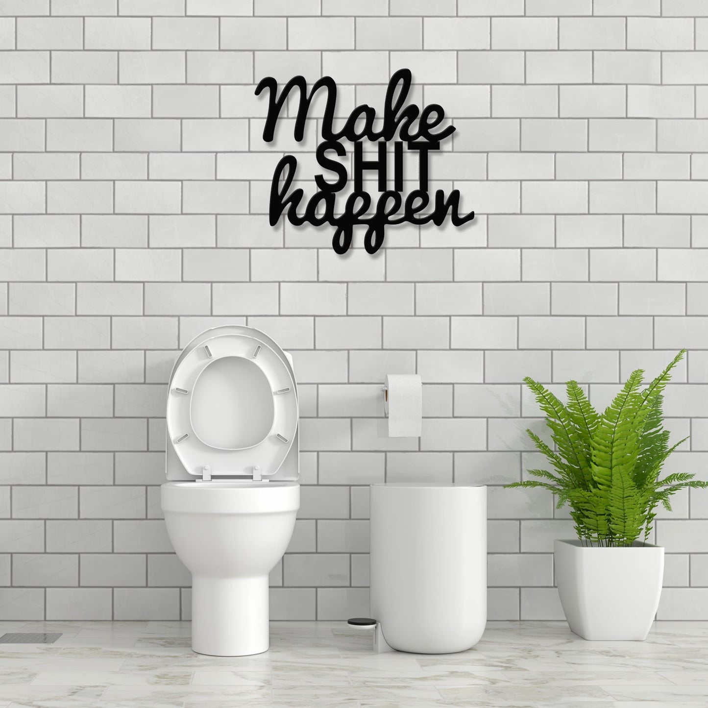 Make Shit Happen Metal Wall Art - 19 x 17 Inches