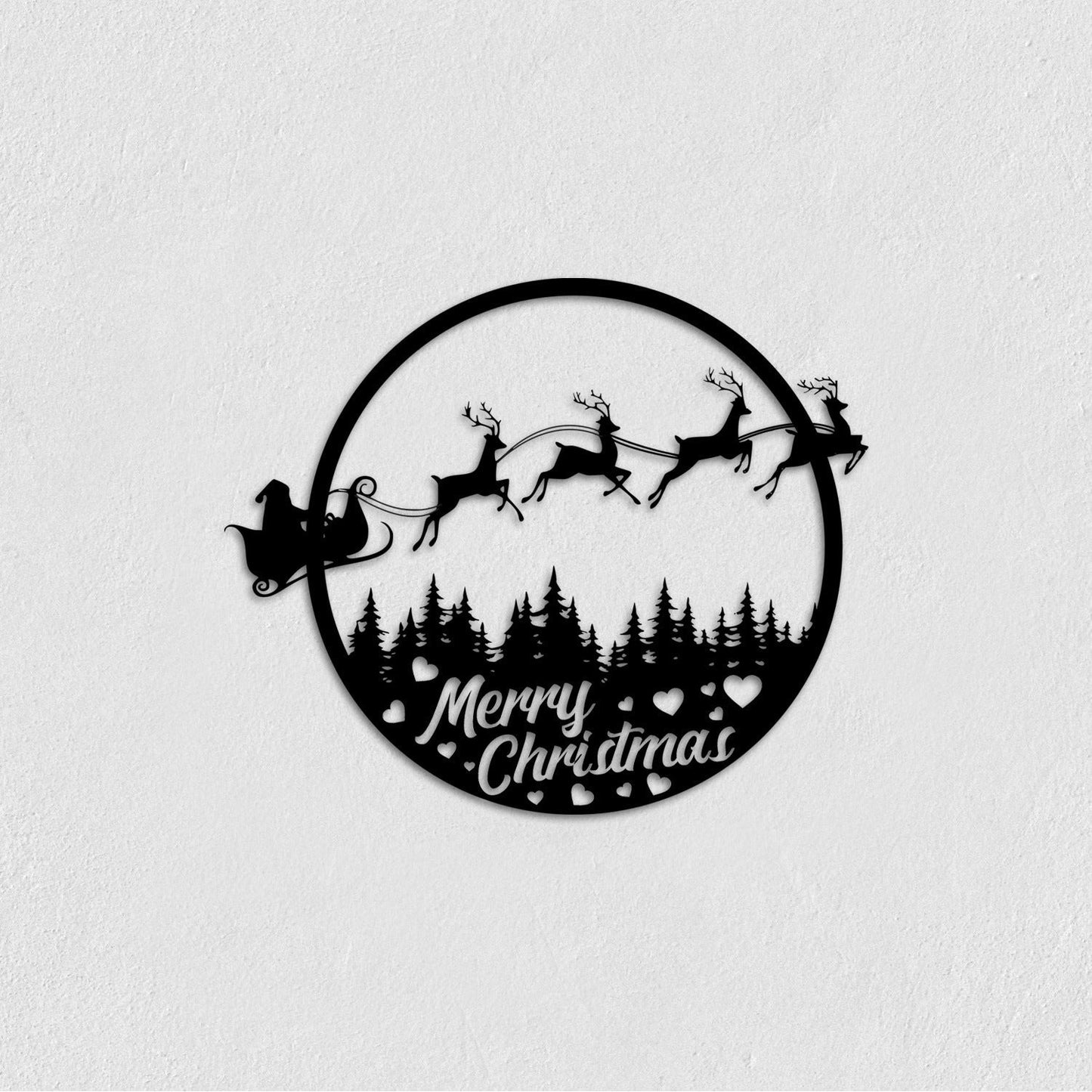 Merry Christmas Metal Wall Art