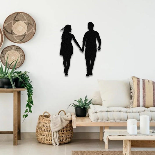 Couple in Love Metal Wall Art -28.70" X21.60" Inches