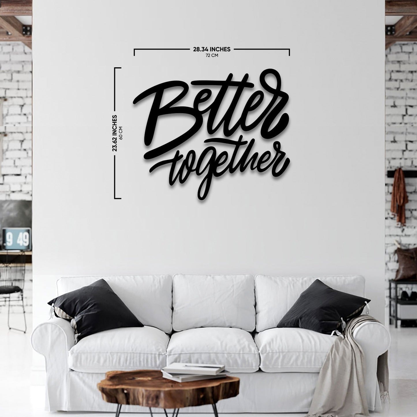 Better Together Metal Wall Art - 28.34 x 23.62 Inches