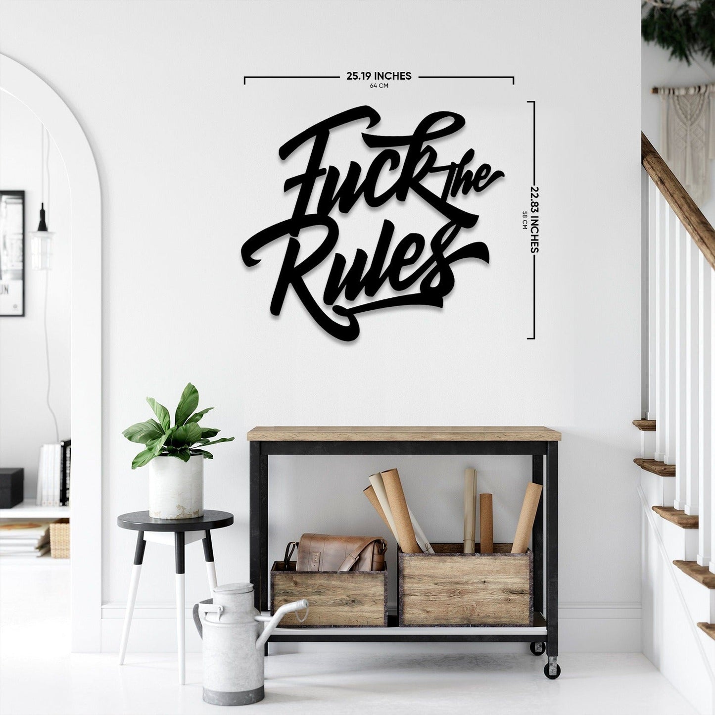 Fuck The Rules Metal Wall Art