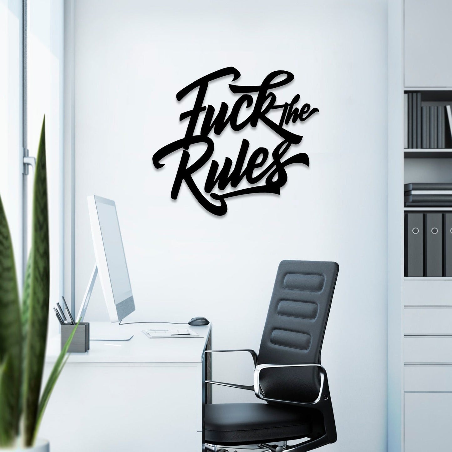 Fuck The Rules Metal Wall Art