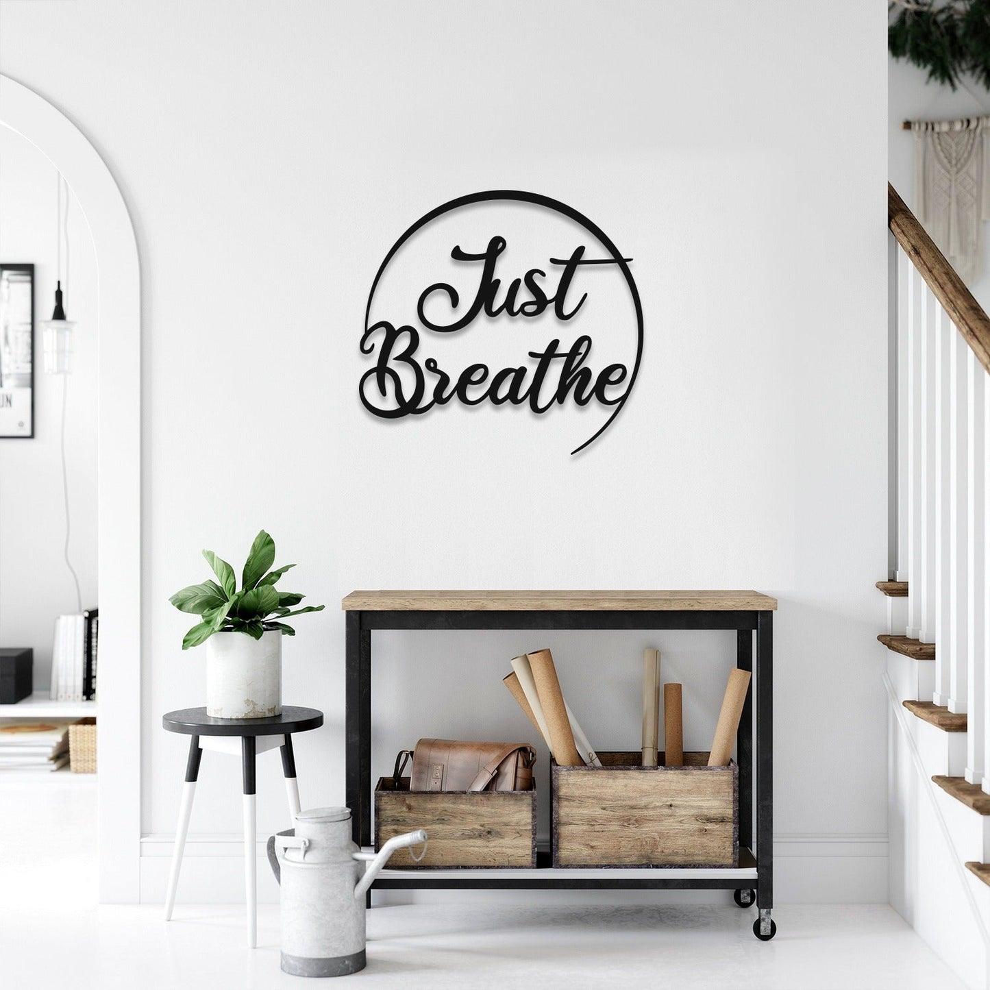 Just Breathe Metal Wall Art