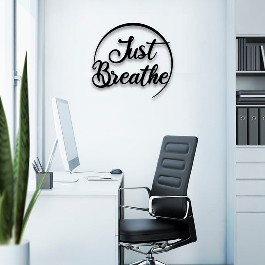 Just Breathe Metal Wall Art