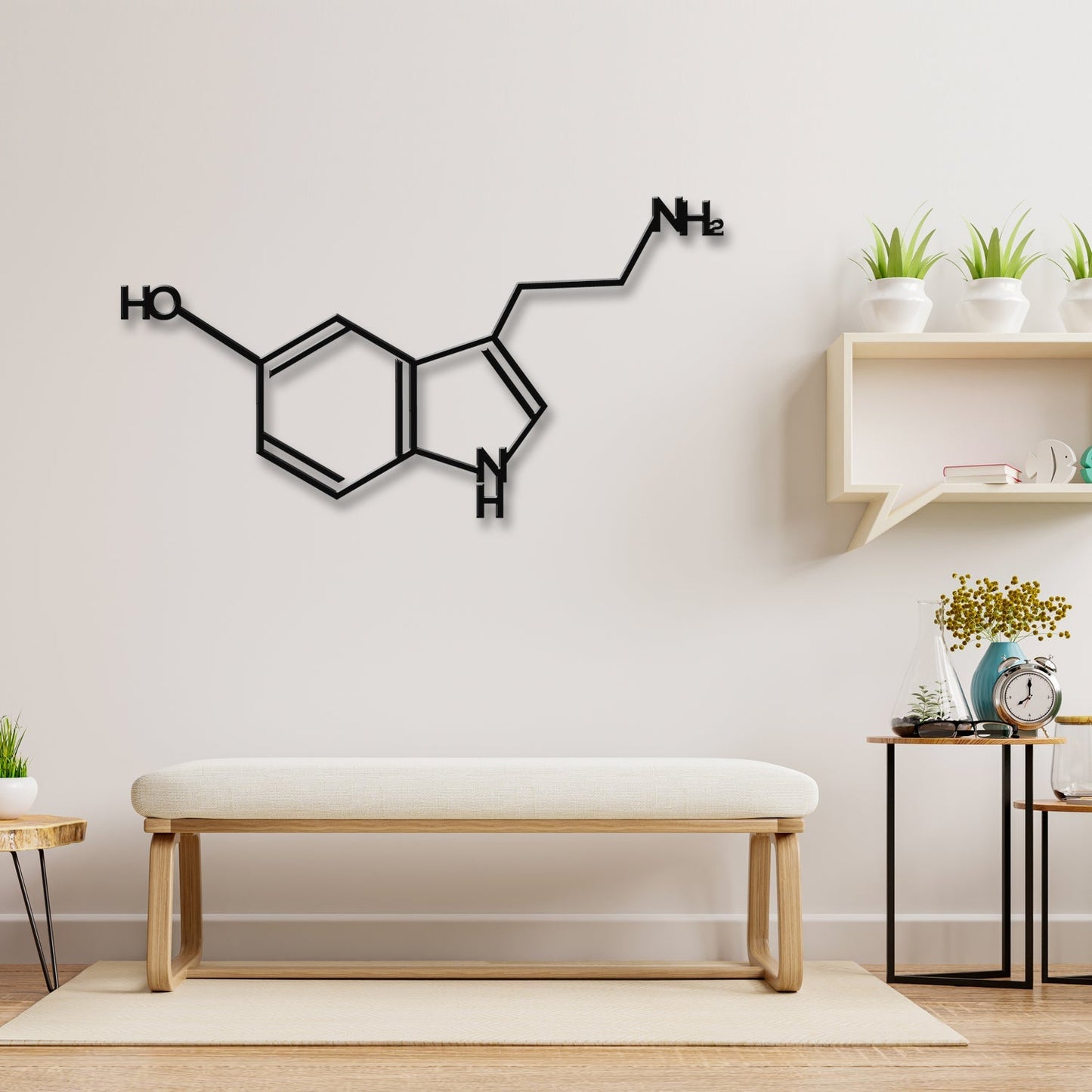 Serotonin Metal Wall Art -31.4" X 15.7" Inches