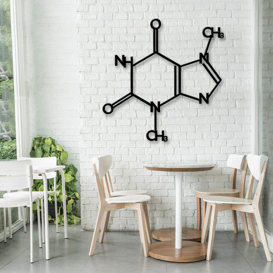 Caffeine Metal Wall Art -19.6" X19.6" Inches