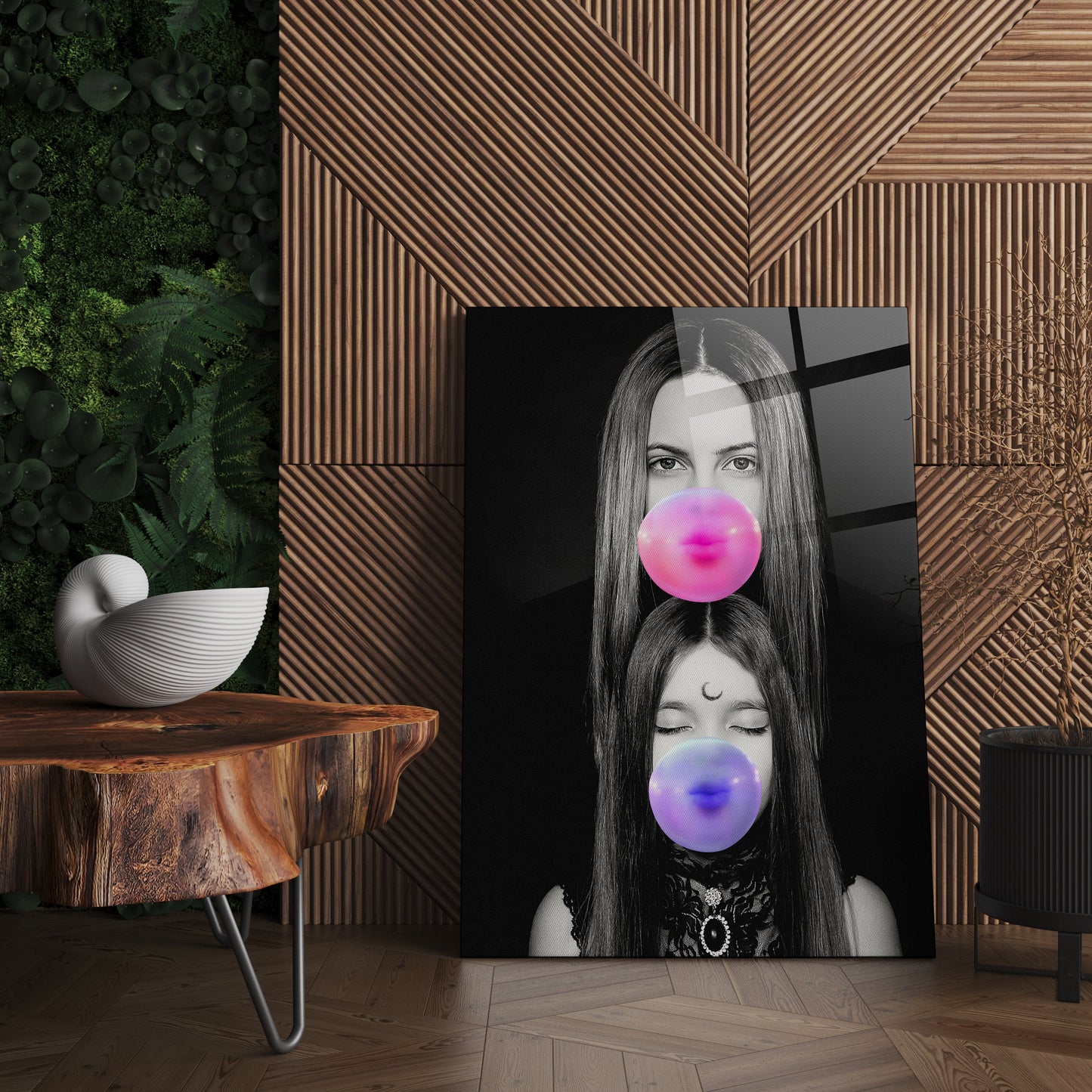 2 Girl Glass Wall Art