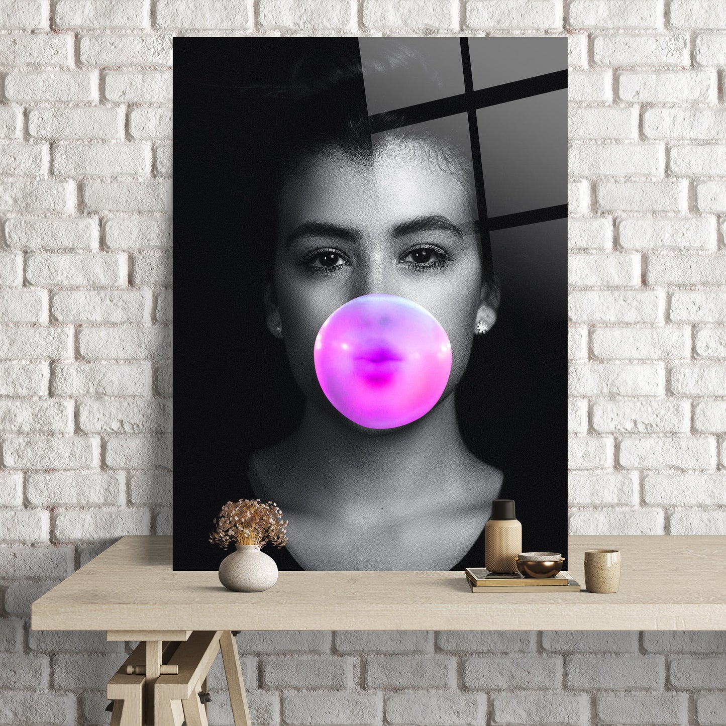 Women Gummy Glass Wall Art