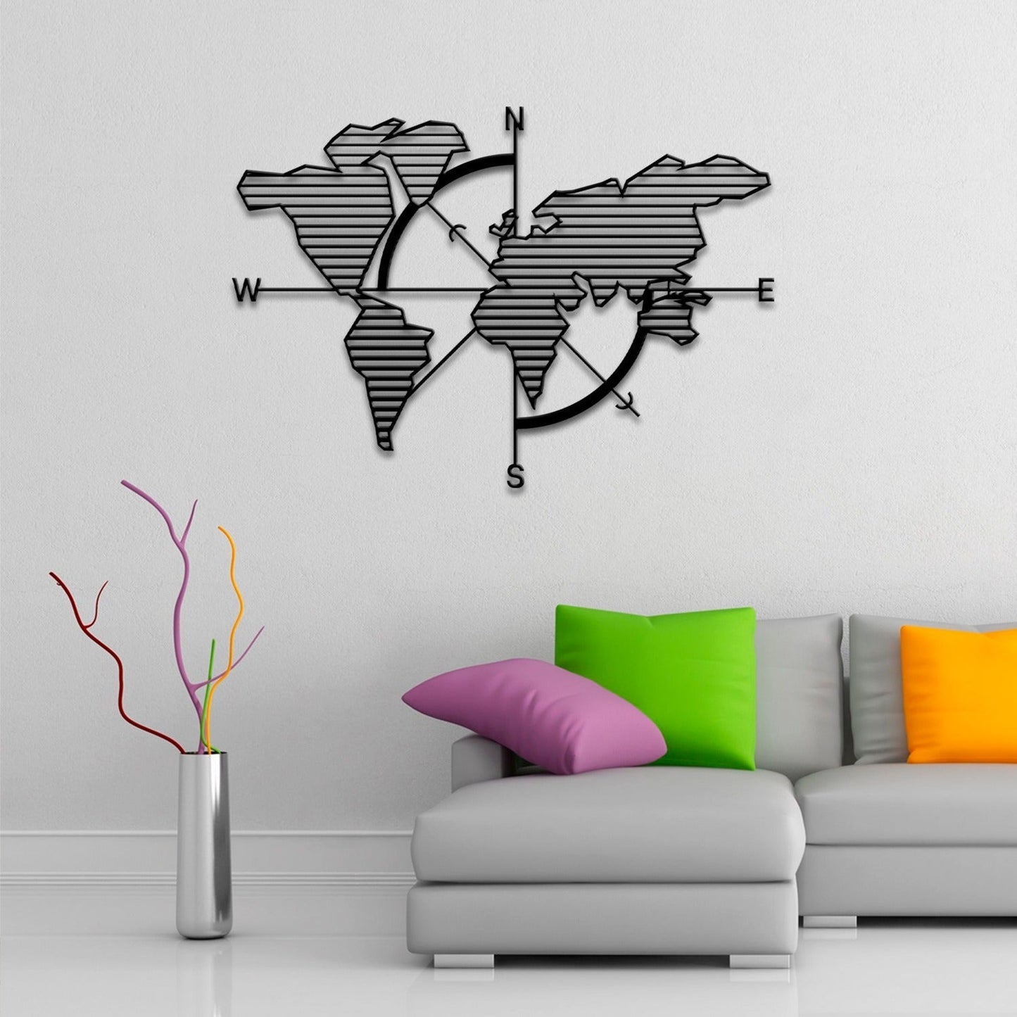 Map of Life Metal Wall Art