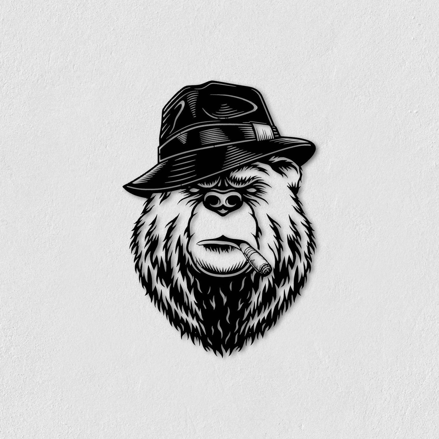 Mafia Bear Metal Wall Art