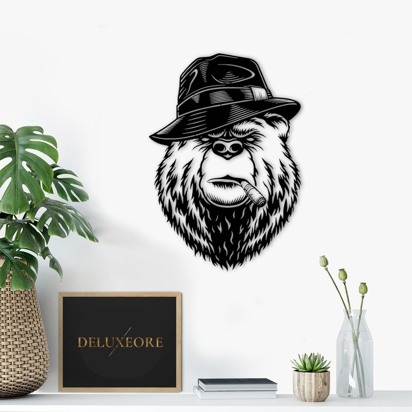 Mafia Bear Metal Wall Art