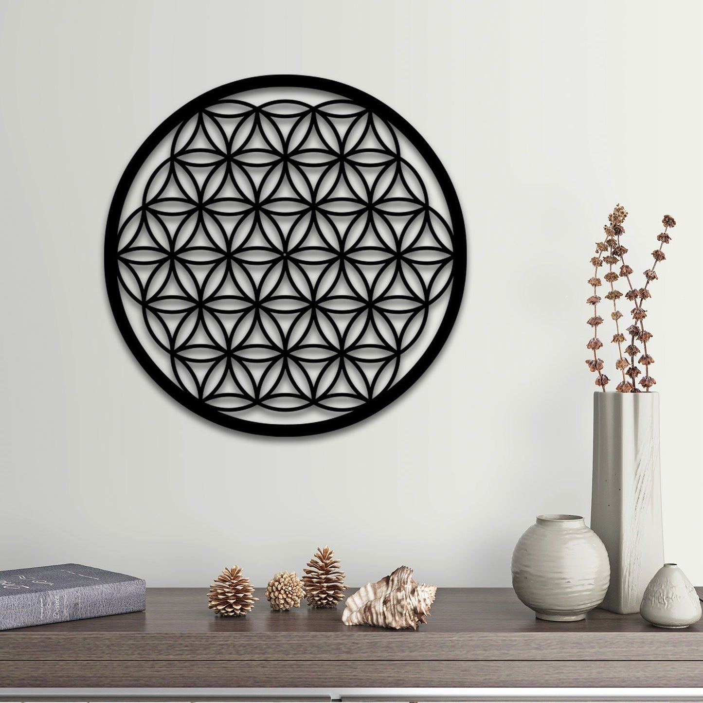 Flower of Life Metal Wall Art-19.68" X19.68" Inches