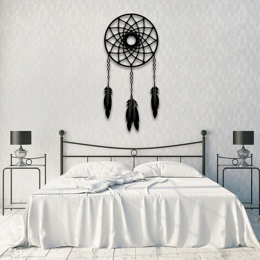 Dreamcatcher Metal Wall Art-31.49" X14.56" Inches