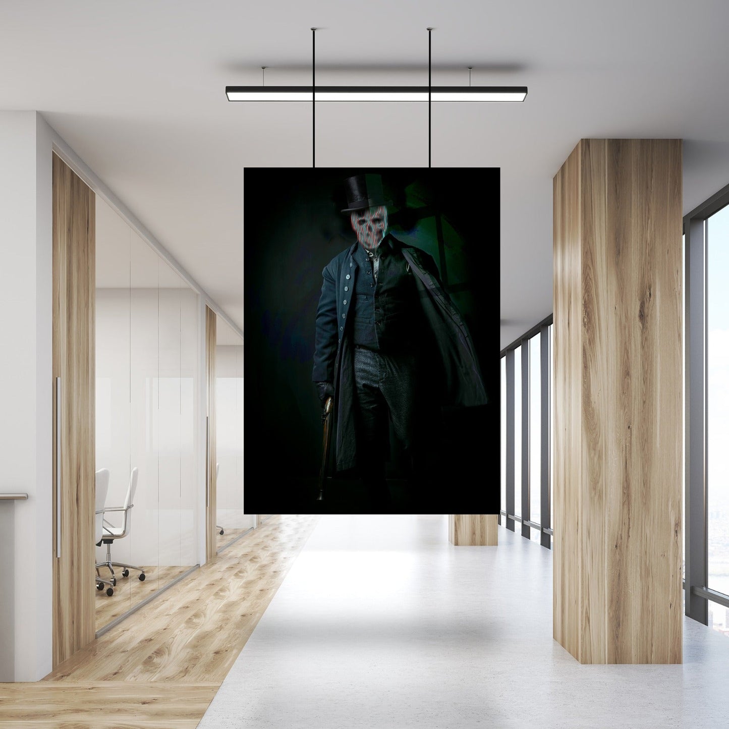 Ghost Man Glass Wall Art