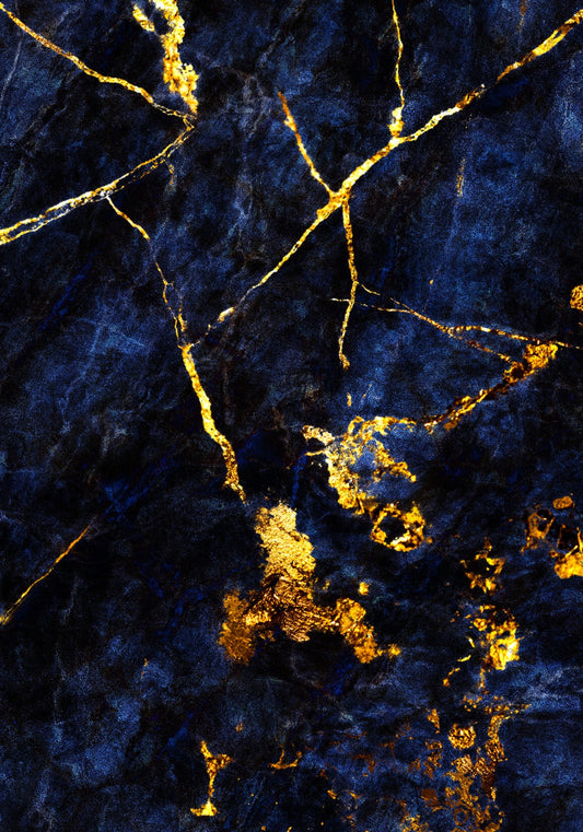 Black & Gold Marble Glass Wall Art