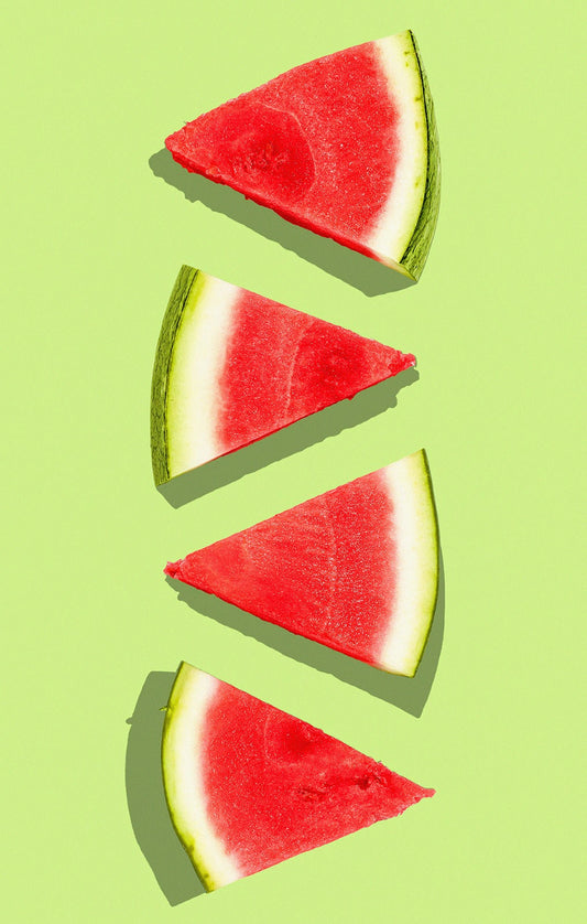 Triangle Watermelon Slices Glass Wall Art