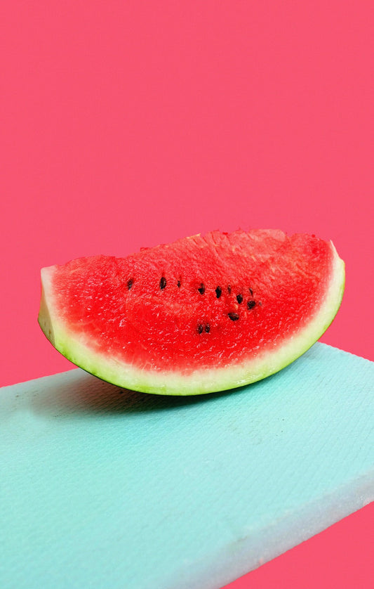 Watermelon Slice Glass Wall Art