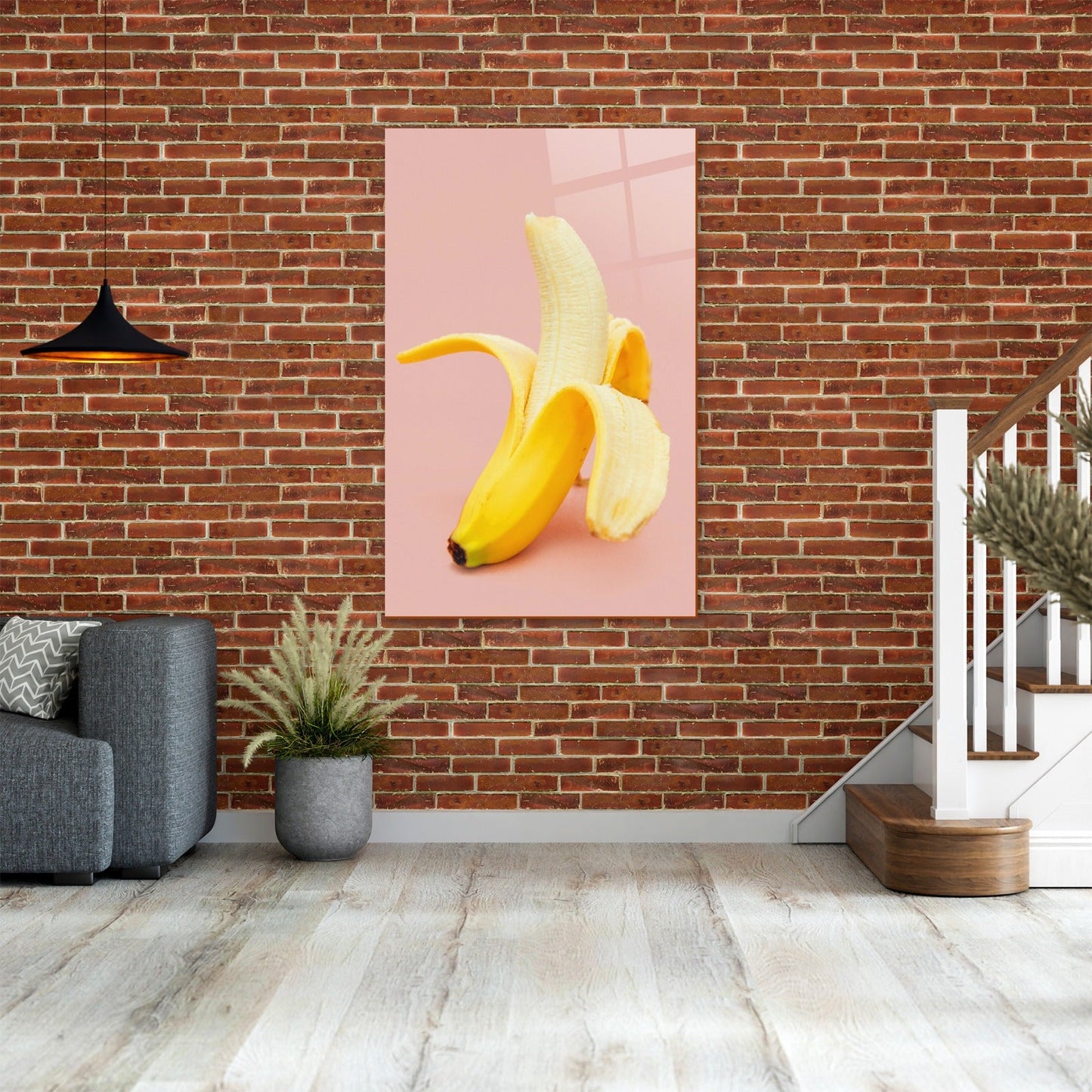 Banana Glass Wall Art