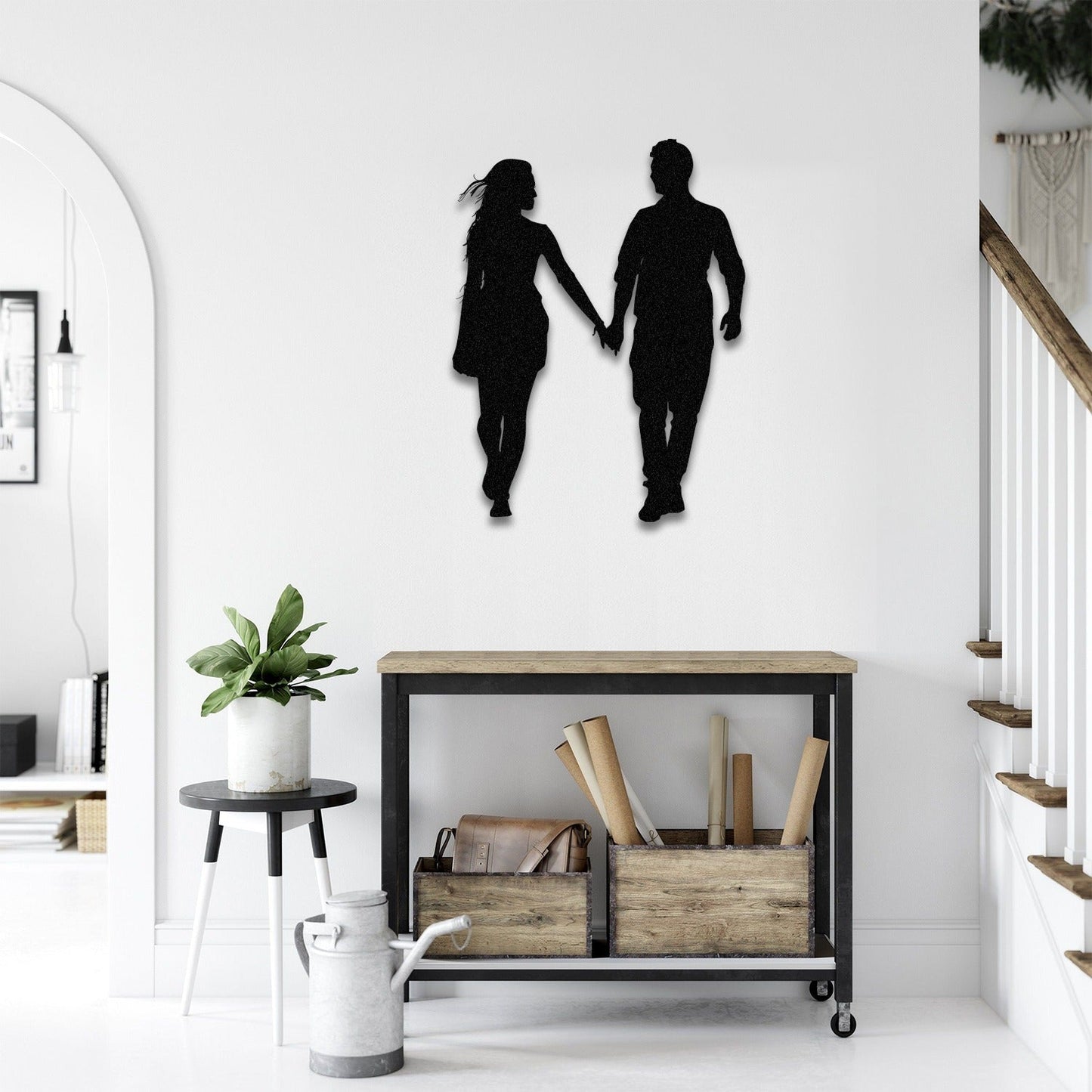 Couple in Love Metal Wall Art -28.70" X21.60" Inches