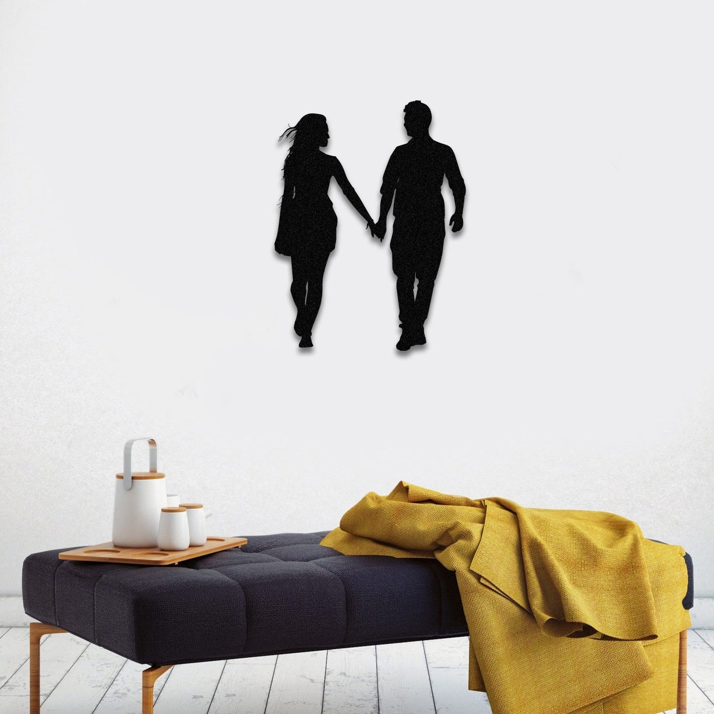 Couple in Love Metal Wall Art -28.70" X21.60" Inches