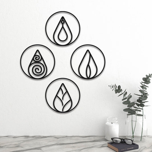 Four Elements v3 Metal Wall Art