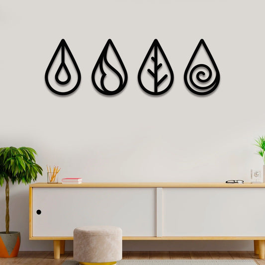 Four Elements Metal Wall Art