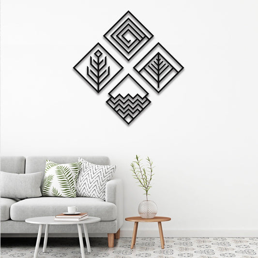 Four Elements v2 Metal Wall Art